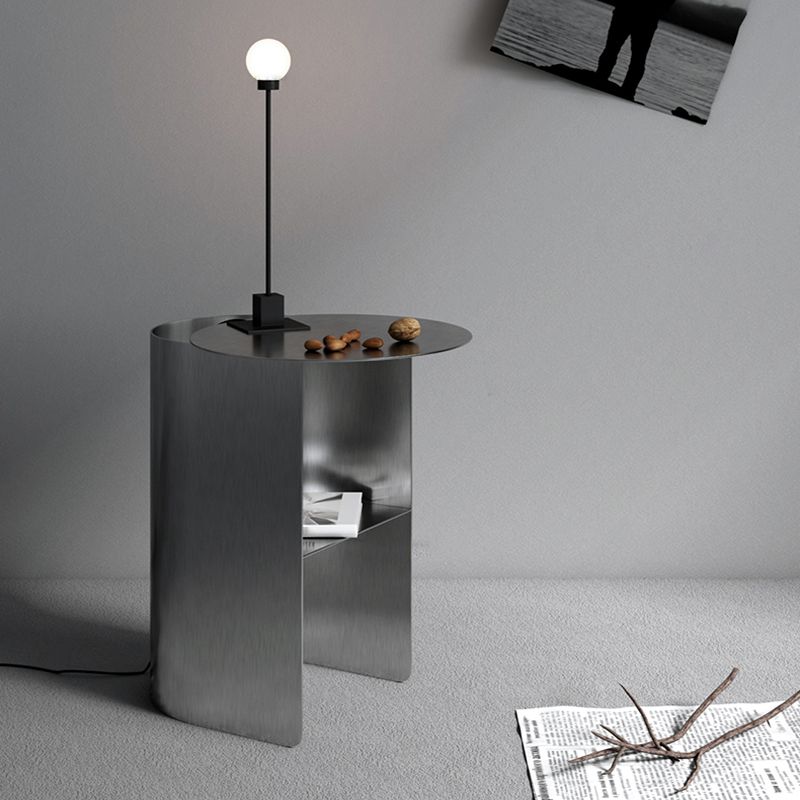 Mid-Century Modern Iron Coffee Table Pedestal Cocktail Table for Living Room Clearhalo 'Coffee & Accent Tables' 'Coffee Tables' 'coffee_tables' 'furn' 'furn_coffee_tables' 'Furniture' 'Living Room Furniture' 1200x1200_b5786a9f-8d2c-437c-b690-a6f46ac5c1a5