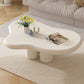 Modern Wooden Free Form Top Coffee Table 4 Legs Cocktail Table