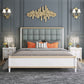 Modern Standard Bed with Tufted Upholstered Headboard and Soild Wood Legs Clearhalo 'Bedroom Furniture' 'Beds' 'furn' 'furn_beds' 'Furniture' 1200x1200_b579648d-aecc-4b4a-b25e-5e8ba7c153e4