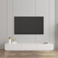 Scandinavian TV Console, White TV Stand with Drawers for Living Room