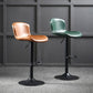 Modern Backrest Rotatable Counter Stool Iron Bar Stool with Cushion and Pedal