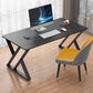 Modern Stone Office Desk 29.53-inch Tall Writing Desk with Iron Legs