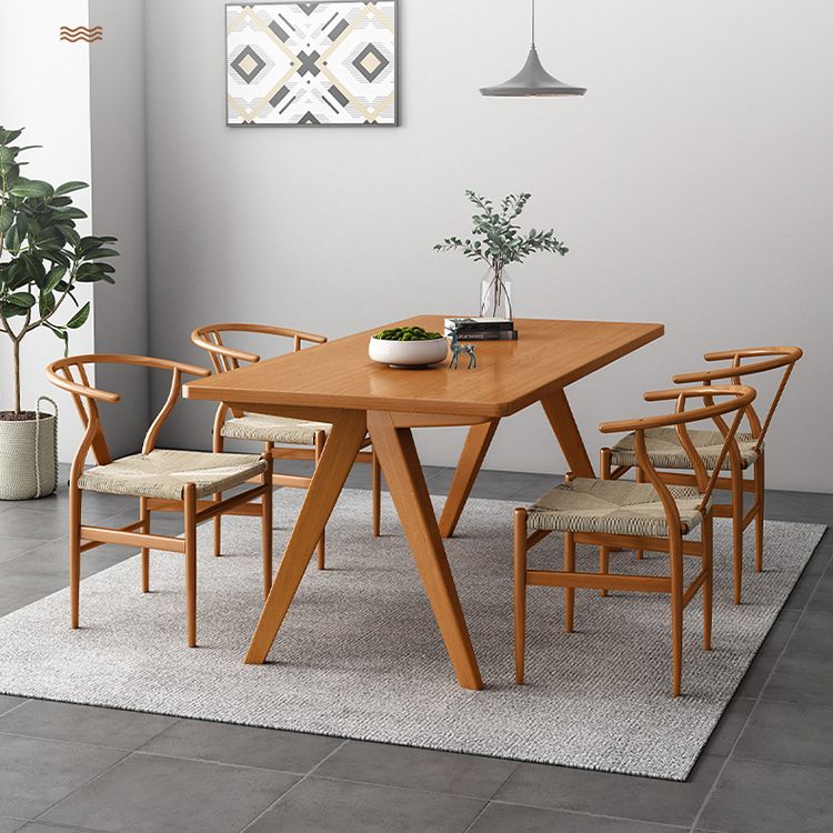1/2/5/6 Pcs Pine Wood Modern Dining Room Set with Rectangle Table Dinette Set Clearhalo 'Dining Room Sets' 'Dining Tables & Seating' 'dining_room_set' 'furn' 'furn_dining_room_set' 'Furniture' 'furniture_dining_room_set' 'Kitchen & Dining Furniture' 'kitchen&dining_furn' 'kitchen' 1200x1200_b57c6b73-7daa-49fd-9723-c93b9662061b