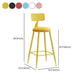 Contemporary Style Low Back Bar-stool Round Counter Bar Stool with Metal Legs Clearhalo 'Bar Furniture' 'Bar Stools' 'bar_stools' 'furn' 'furn_bar_stools' 'Furniture' 'furniture_bar_stools' 'Kitchen & Dining Furniture' 1200x1200_b57d8ffc-c7d6-4195-acb1-c526f105c2b0