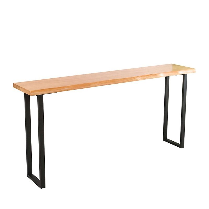 Rectangle Bar Dining Table Contemporary Bar Table with Black Sled Base Clearhalo 'Bar Furniture' 'Bar Tables' 'bar_tables' 'furn' 'furn_bar_tables' 'Furniture' 'Kitchen & Dining Furniture' 1200x1200_b57d90bd-6a18-4f4f-ab7f-d18ef0491e38