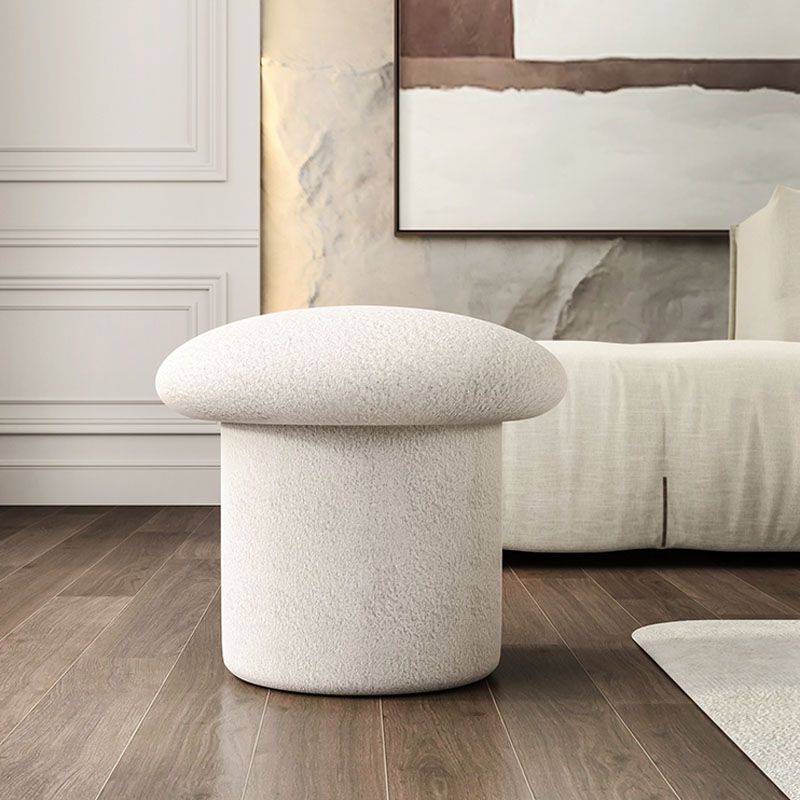 Plain Pouf Mushroom Shaped Sherpa Fade Resistant Upholstered Pouf Ottoman Clearhalo 'furn' 'furn_ottomans_poufs' 'Furniture' 'Living Room Furniture' 'Ottomans & Poufs' 'ottomans_poufs' 1200x1200_b5800ae6-a13d-499d-ab50-6480652f27cd