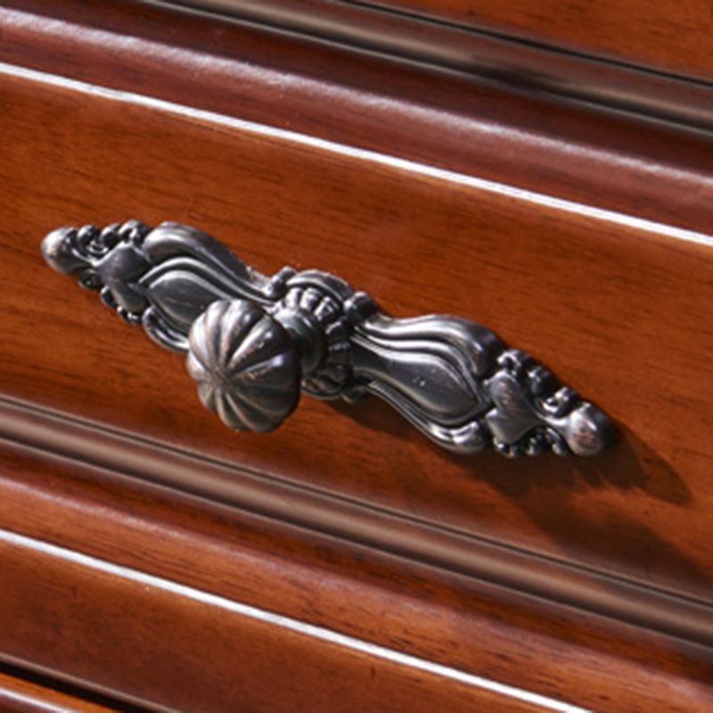 Coffre de rangement vertical en bois d'hévéa pour chambre à coucher, coffre traditionnel avec tiroirs