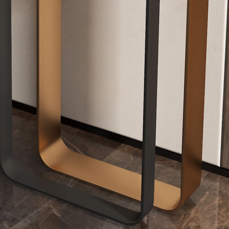 Tavolo da divano console rettangolare glam con le gambe