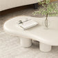 White Wood Coffee Table Free-Form Modern No Distressing Coffee Table Clearhalo 'Coffee & Accent Tables' 'Coffee Tables' 'coffee_tables' 'furn' 'furn_coffee_tables' 'Furniture' 'Living Room Furniture' 1200x1200_b5825370-0aa7-405c-a15c-8e5d9793b7b9