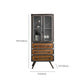 Black Metal Display Stand Glass Doors Traditional Curio Cabinet Clearhalo 'Display & China Cabinets' 'display_china_cabinets' 'furn' 'furn_display_china_cabinets' 'Furniture' 'Kitchen & Dining Furniture' 1200x1200_b582aa02-dd25-4ab0-93d9-727701c45b57