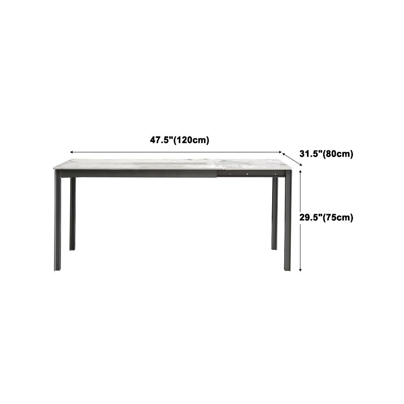 Contemporary Sintered Stone Rectangle Table Set 1/3/4/5/7 Pieces Dining Set Clearhalo 'Dining Room Sets' 'Dining Tables & Seating' 'dining_room_set' 'furn' 'furn_dining_room_set' 'Furniture' 'Kitchen & Dining Furniture' 1200x1200_b5836830-335f-4dda-8ed4-bd74f9ddf6bf
