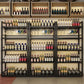 Metal Floor Wine Bottle & Glass Rack Contemporary Wine Rack Kit with Shelf