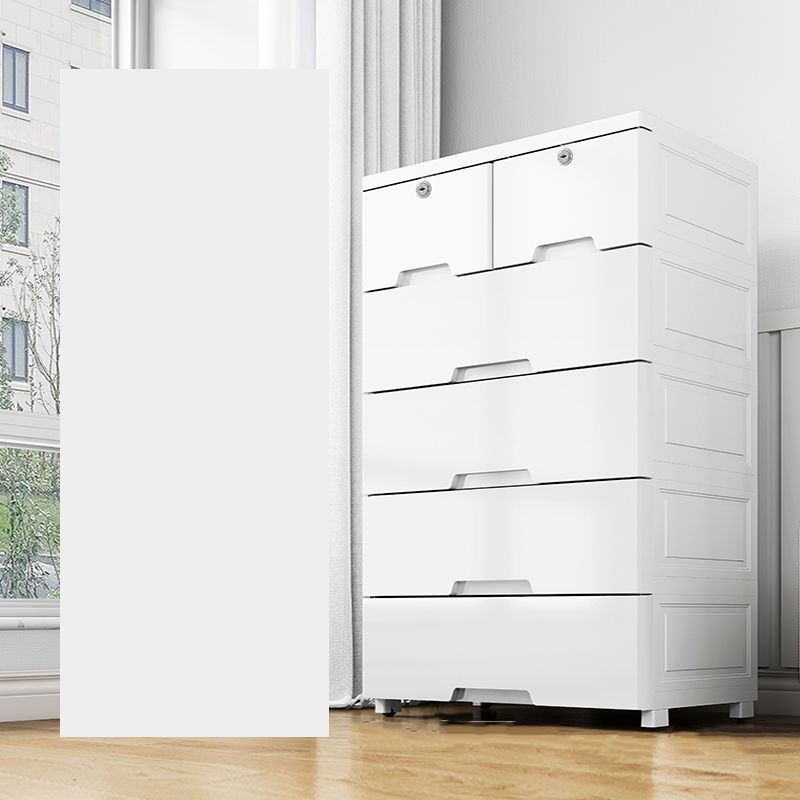 White Plastic Storage Cabinet with Legs Contemporary Wardrobe Armoire