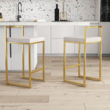Glam Footrest Upholstered Bar Stool Matte Finish Home Low Back Stool Clearhalo 'Bar Furniture' 'Bar Stools' 'bar_stools' 'furn' 'furn_bar_stools' 'Furniture' 'furniture_bar_stools' 'Kitchen & Dining Furniture' 1200x1200_b586b964-ed66-43d7-967b-63c6c511ed6f