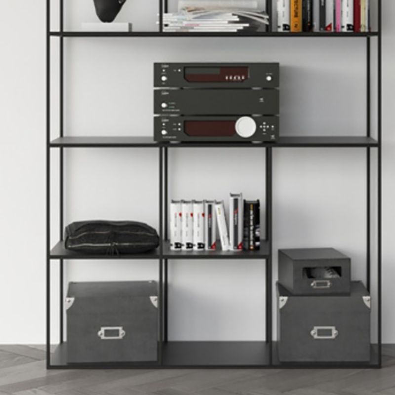 Metal Standard Bookcase Contemporary Style Open Back Bookshelf for Home Office Clearhalo 'Bookcases' 'furn' 'furn_bookcases' 'Furniture' 'Office Furniture' 1200x1200_b5882252-4590-4ee4-8f4d-3d12d9f28742