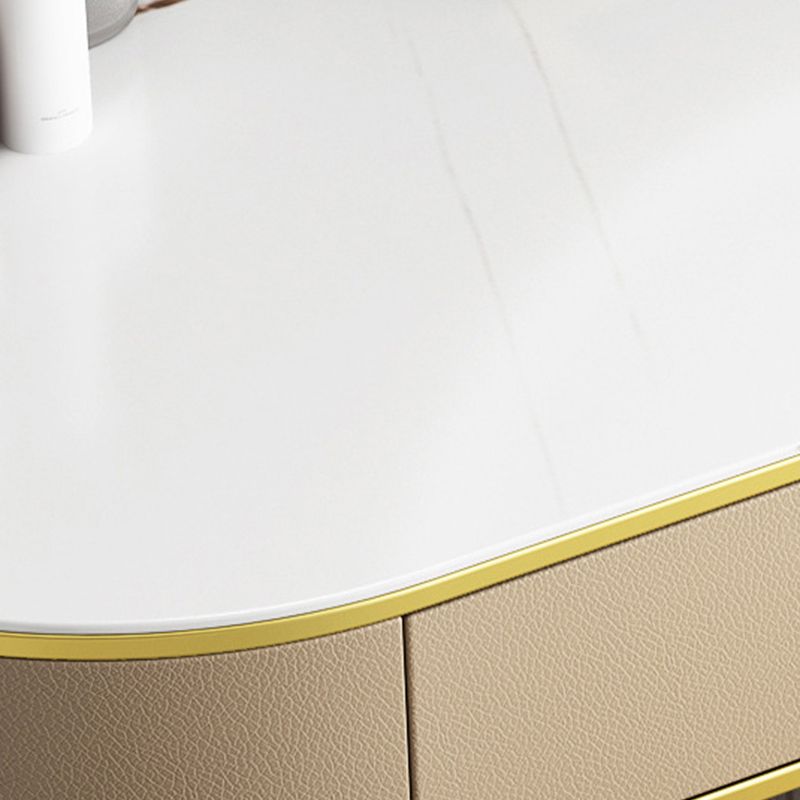 Tavolo da vanità in legno e metallo lussuoso scrivania con 2 cassetti