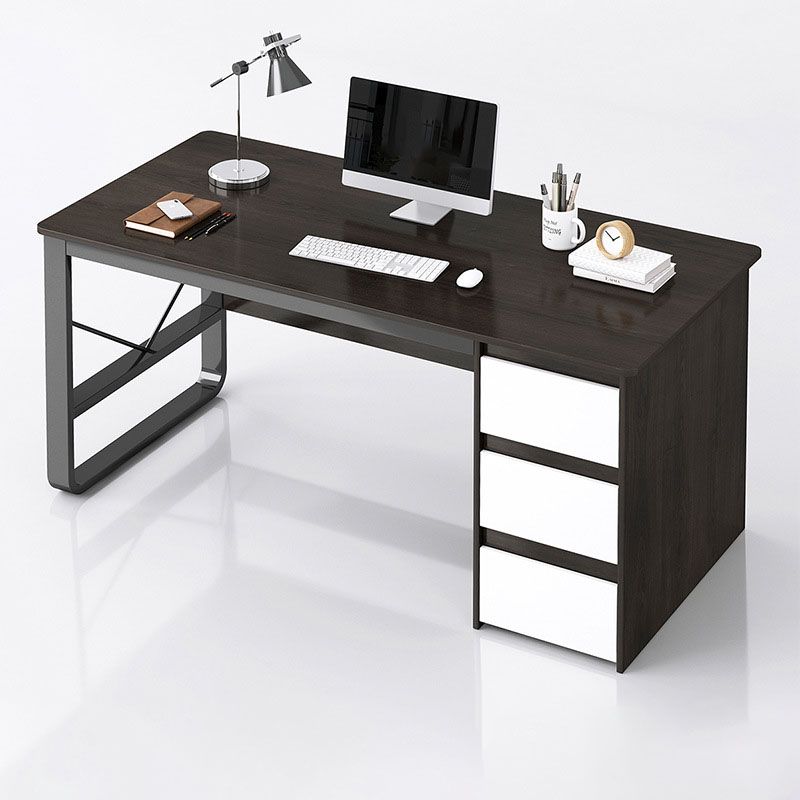 Modern Rectangular Office Desk Home Office Writing Desk with Drawers Clearhalo 'furn' 'furn_office_desk' 'Furniture' 'Office Desks' 'Office Furniture' 'office_desk' 1200x1200_b588a543-16bc-49ec-9063-9c431b7c569d
