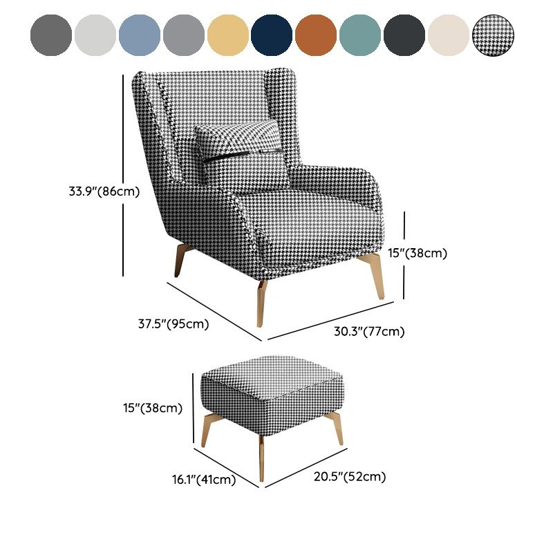 Glam Style Pu Leather Wingback Chair Pillow Back Flared Arm Chair Clearhalo 'Accent Chairs' 'accent_chairs' 'Chairs & Seating' 'furn' 'furn_accent_chairs' 'Furniture' 'Living Room Furniture' 1200x1200_b58a14a2-1202-463b-bb90-e34fdd173ba3