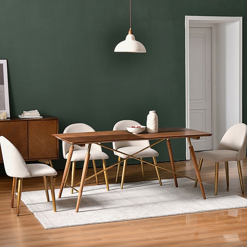 Tavolo da pranzo di lusso tradizionale tavolo da pranzo in legno marrone per uso domestico