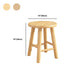 Contemporary Backless Rubberwood Stool Natural Footrest Barstool