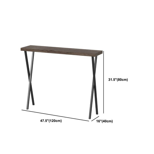 Tabella della console con console a metà secolo in legno massiccio, 31,49 "H