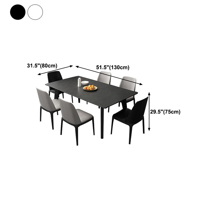 Rectangle Dining Table Sintered Stone Dining Table with 4 Legs