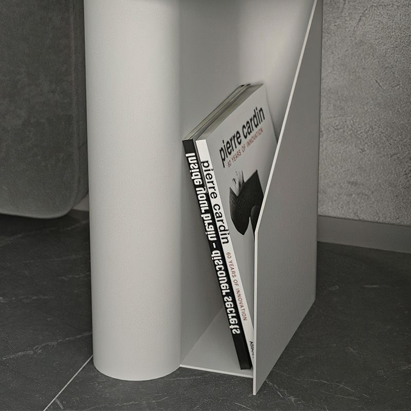 Comodino di ferro contemporaneo tavolo da notte aperto con 1 scaffale, alto 18,5 "