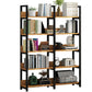 Open Steel Wood Bookcase Modern Home Simple Office Rectangular Bookshelf