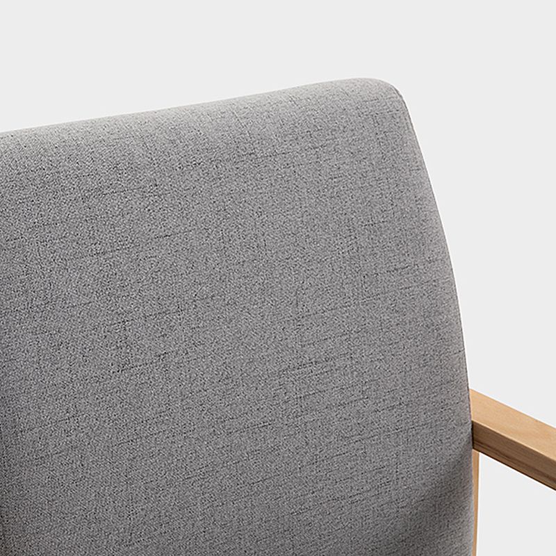 Scandinavian Home Arm Chair Solid Back Wood Upholstered Single Dining Room Chair Clearhalo ' kitchen&dining_furn' 'Dining Chairs' 'Dining Tables & Seating' 'dining_chair' 'furn' 'furn_dining_chair' 'Furniture' 'furniture_dining_chair' 'Kitchen & Dining Furniture' 'kitchen' 1200x1200_b5933af8-69d6-4141-b093-abfac96e32e5