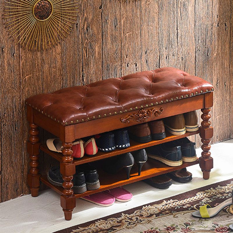 Banc de sièges en caoutchouc rectangle recapisé 14 "w banc d'entrée de rangement à chaussures