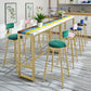 Glam Rectangle Bar Table Set 1/3 Pieces Counter Table for Dining Room