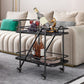 Contemporary Metal Prep Table 29.92"H Rolling Prep Table for Dining Room