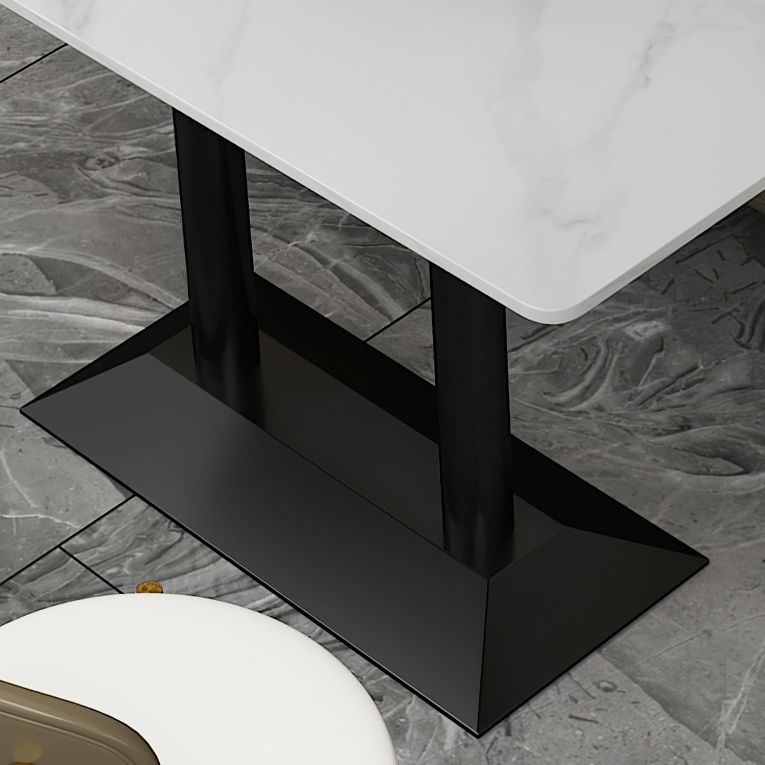 Industrial Dining Table White Sintered Stone Table with Black Metal Base for Dining Room Clearhalo ' dining_table' 'Dining Tables & Seating' 'Dining Tables' 'furn' 'furn_dining_table' 'Furniture' 'furniture_dining_table' 'Kitchen & Dining Furniture' 'kitchen&dining_furn' 'kitchen' 'kitchen_dining_table' 1200x1200_b5953907-1148-47d0-b7c6-92b9c75907f2