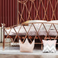 Glam Metal Arched Standard Bed with Open-Frame Headboard, Mattress Not Included