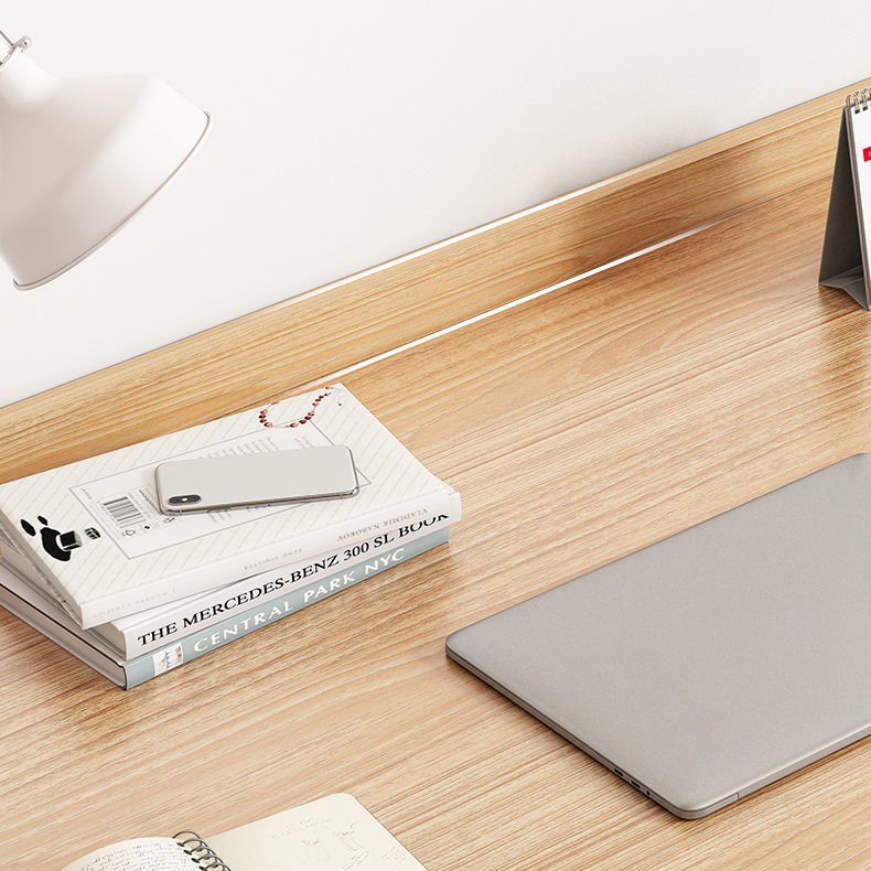 Curved Wooden Writing Desk Modern Style Office Desk with 2 Drawers Clearhalo 'furn' 'furn_office_desk' 'Furniture' 'Office Desks' 'Office Furniture' 'office_desk' 1200x1200_b5960c92-8693-4b11-b1e9-0acad6e92d94