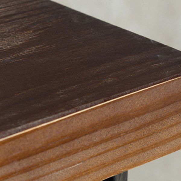 Brown Solid Wood Pub Table Square Bar Height Cocktail Table with Footrest Clearhalo 'Bar Furniture' 'Bar Tables' 'bar_tables' 'furn' 'furn_bar_tables' 'Furniture' 'Kitchen & Dining Furniture' 1200x1200_b5971e33-f422-4500-8025-9e9764bd88ae