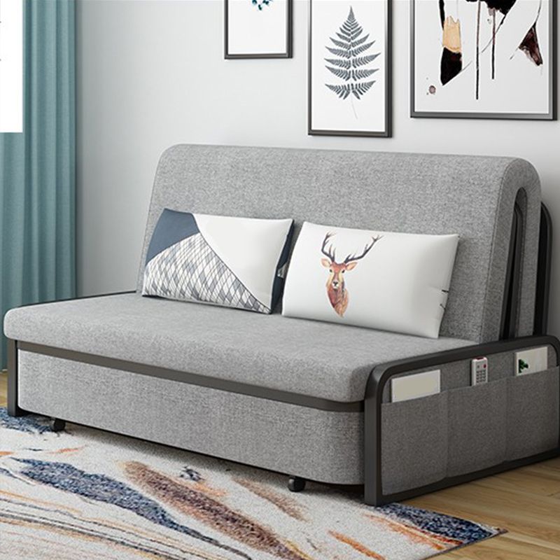 Canapé canapé convertible pliable en linge contemporain pour appartement, lavable