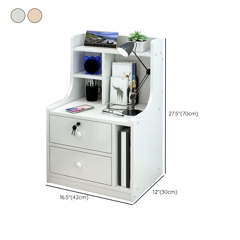 Table de nuit en bois Table de chevet minimaliste de style moderne avec tiroirs