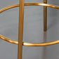 Nordic Glam Bar-stool PU Leather Counter Bar Stool with Metal Legs