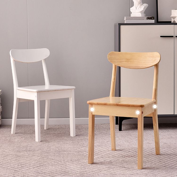 Scandinavian Rubberwood Open Back Side Chair Natural Wood Dining Chair Clearhalo ' kitchen&dining_furn' 'Dining Chairs' 'Dining Tables & Seating' 'dining_chair' 'furn' 'furn_dining_chair' 'Furniture' 'furniture_dining_chair' 'Kitchen & Dining Furniture' 'kitchen' 1200x1200_b599bab7-747b-46b7-b9ca-75f27c6ef556
