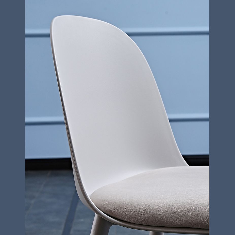 Glam Style Metal Side Chair Matte Finish Solid Back Dining Room Dining Chair Clearhalo ' kitchen&dining_furn' 'Dining Chairs' 'Dining Tables & Seating' 'dining_chair' 'Furniture' 'furniture_dining_chair' 'Kitchen & Dining Furniture' 'kitchen' 1200x1200_b59cbd6f-7f4d-4887-bb9d-b9b2447c3037