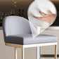 Tabourets de bar en simili cuir Glam Tabourets de salle à manger sans accoudoirs avec base en métal