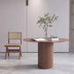 Solid Wood Dining Table Contemporary Dining Site Table with Pedestal Base Clearhalo 'Dining Tables & Seating' 'Dining Tables' 'dining_table' 'furn' 'furn_dining_table' 'Furniture' 'Kitchen & Dining Furniture' 1200x1200_b59dabfb-601a-48a6-b46e-eaef92d34e73