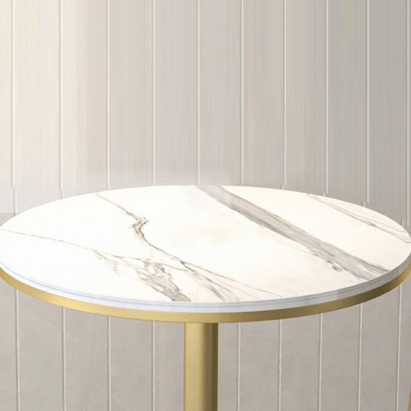 Modern Stone Round Top Bar Table Metal Base Pub Table for Restaurant Clearhalo 'Bar Furniture' 'Bar Tables' 'bar_tables' 'furn' 'furn_bar_tables' 'Furniture' 'furniture_bar_tables' 'Kitchen & Dining Furniture' 1200x1200_b5a234a0-8382-4ba8-8dcd-43e50a1070e5