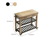 Modern Open Storage Kitchen Trolley Rolling Pine Wood Prep Table Clearhalo 'furn' 'furn_kitchen_islands_carts' 'Furniture' 'Kitchen & Dining Furniture' 'Kitchen Islands & Carts' 'kitchen_islands_carts' 1200x1200_b5a2961e-7a3a-40ad-a831-2a623681a39d