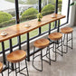 Contemporary Solid Wood Bar Stool Armless Dining Stool with Metal Base Clearhalo 'Bar Furniture' 'Bar Stools' 'bar_stools' 'furn' 'furn_bar_stools' 'Furniture' 'Kitchen & Dining Furniture' 1200x1200_b5a3613b-0aab-4063-b75e-943034330c8b