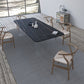 Contemporary Rectangle Dining Table Sintered Stone Dining Table with Clear Acrylic Double Pedestal Clearhalo ' dining_table' 'Dining Tables & Seating' 'Dining Tables' 'furn' 'furn_dining_table' 'Furniture' 'furniture_dining_table' 'Kitchen & Dining Furniture' 'kitchen&dining_furn' 'kitchen' 'kitchen_dining_table' 1200x1200_b5a48e1c-46b5-4b09-98d7-15bf33bc2a1f