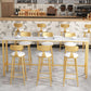 White Glam Style Bar Table in Metal and Faux Marble Bar Table for Dining Room Clearhalo 'Bar Furniture' 'Bar Tables' 'bar_tables' 'furn' 'furn_bar_tables' 'Furniture' 'furniture_bar_tables' 'Kitchen & Dining Furniture' 1200x1200_b5a7307e-f0f1-444c-a565-0ed5f9e67d2e