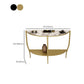 Glam Half Moon Accent Table Iron Sofa Console Table for Hall