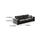 Stain-Resistant Dark Gray Contemporary Square Arm Solid Wood Sofa